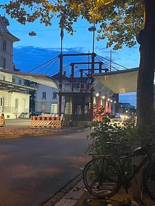 A real border-crossing post between France and Switzerland